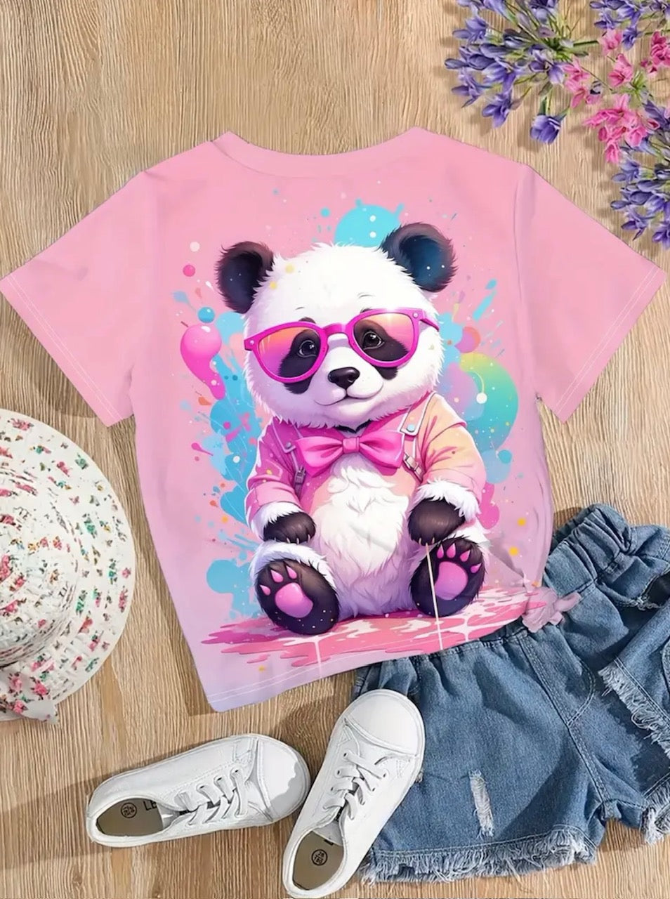 Girls T-shirts with Panda