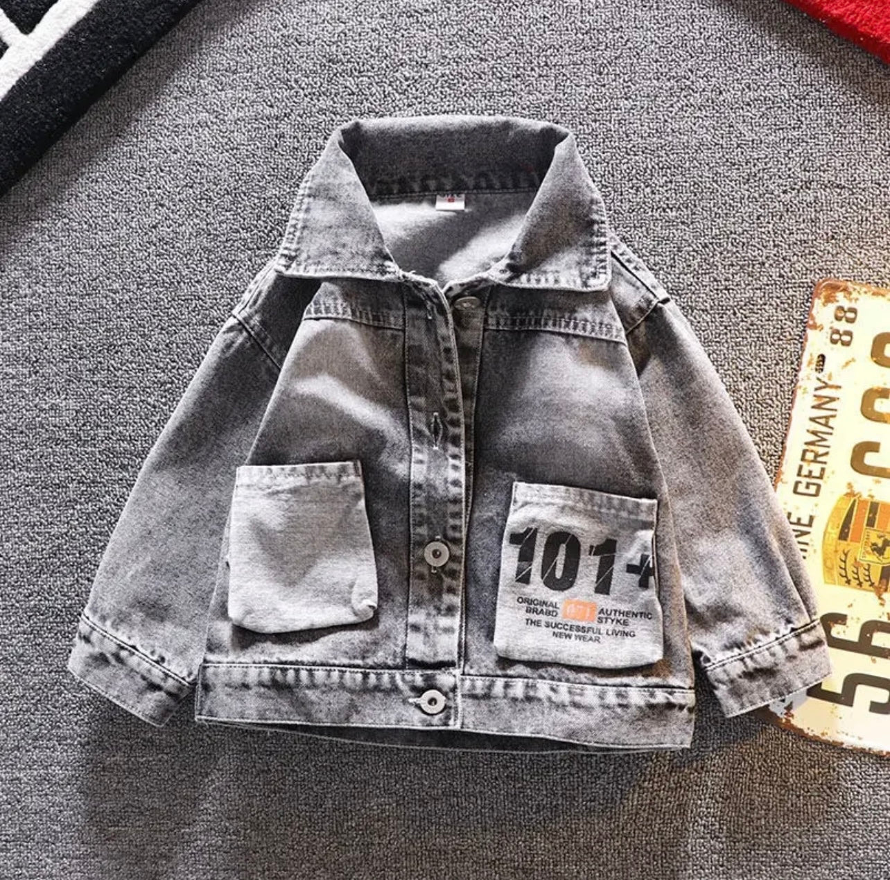 Denim jacket for boys and girls with Mickey Mouse