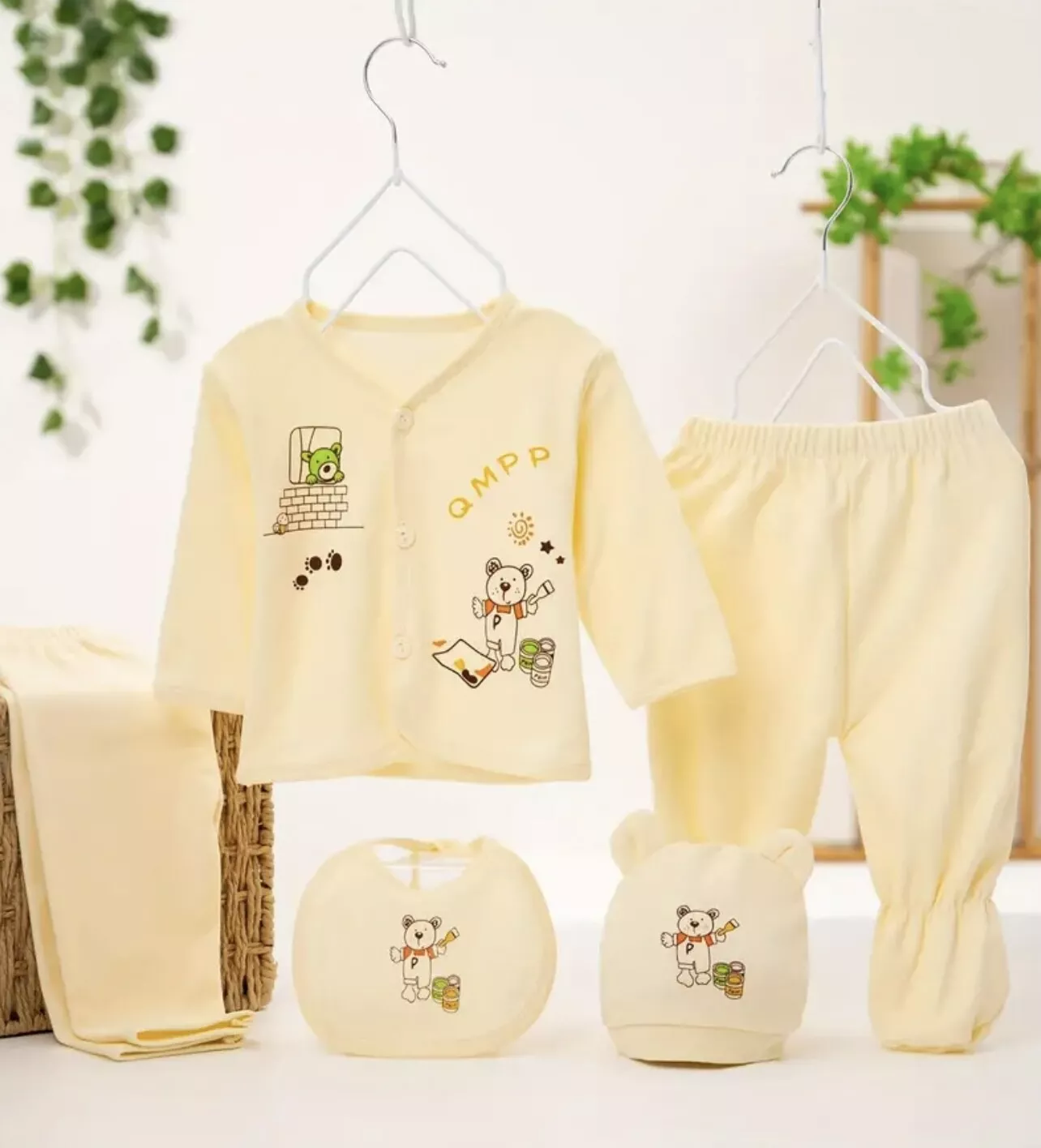 Set For Newborn Baby Girl Boy 5pcs 0-3 month