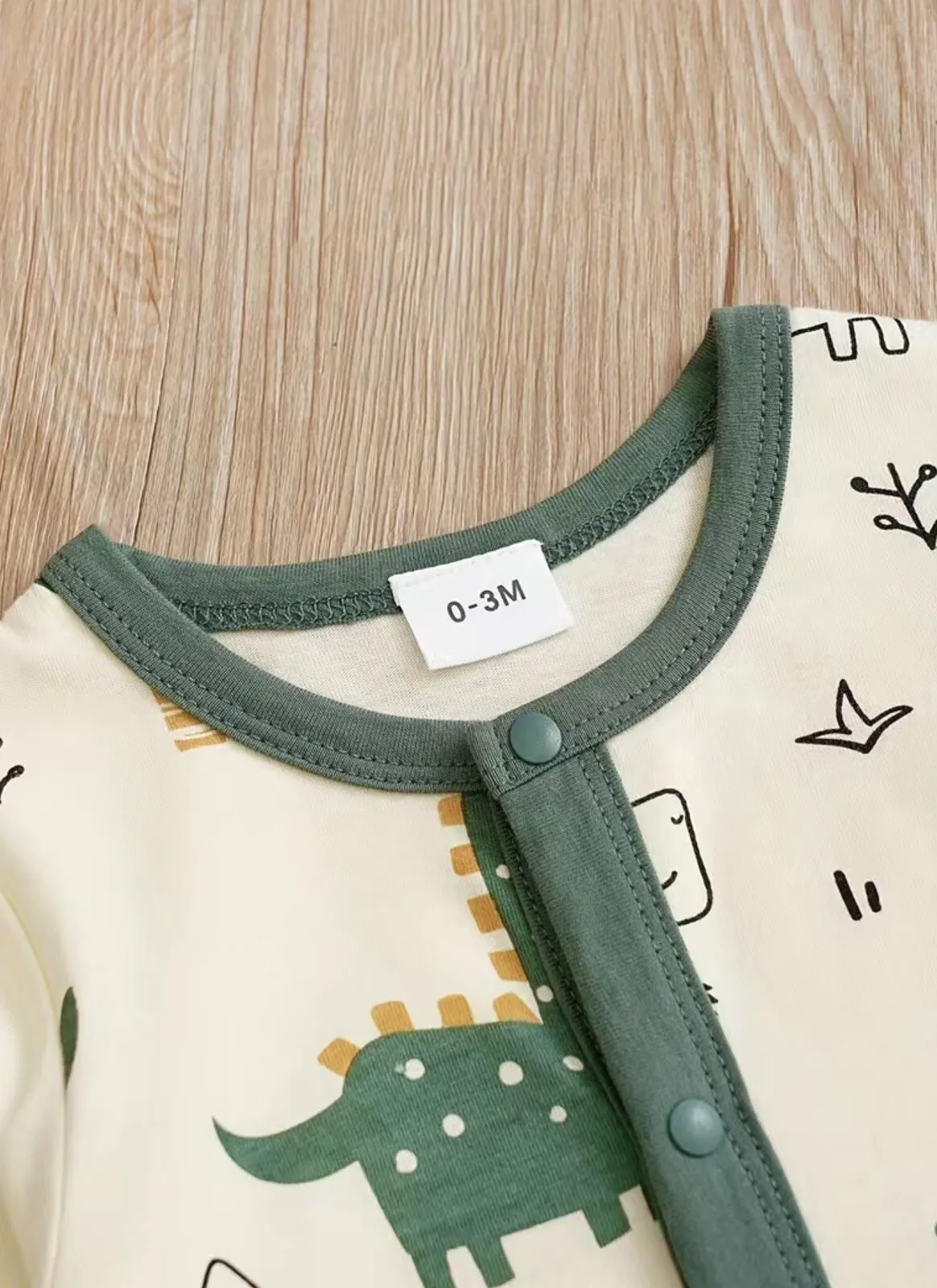 Baby Boys Sleepsuit with Dinosaur 3-6 months