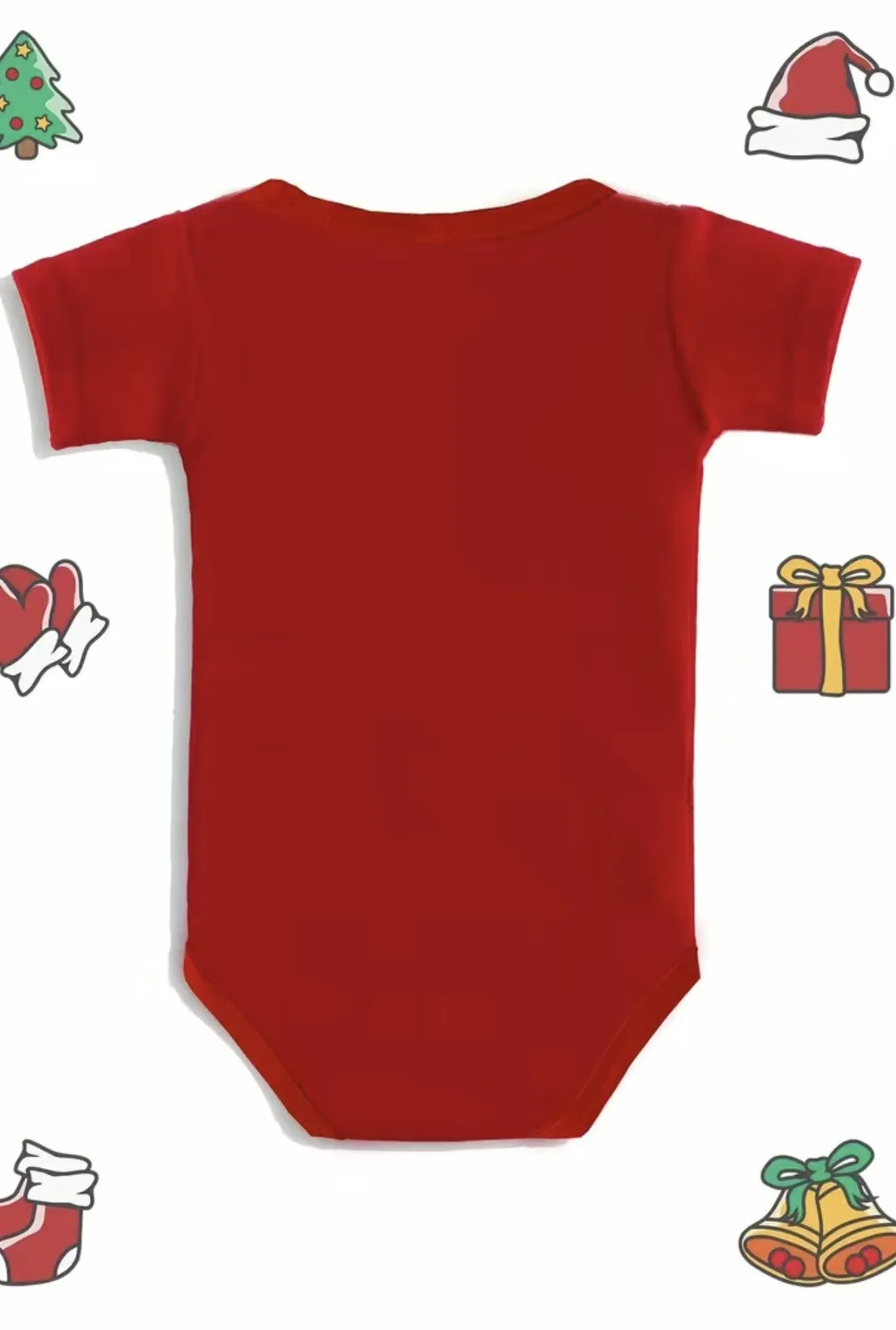 Baby Christmas romper, red, with Santa 0-3 months