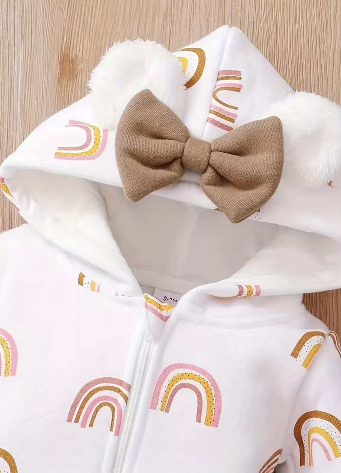 Girl Hooded Jumpsuit  3-6 months