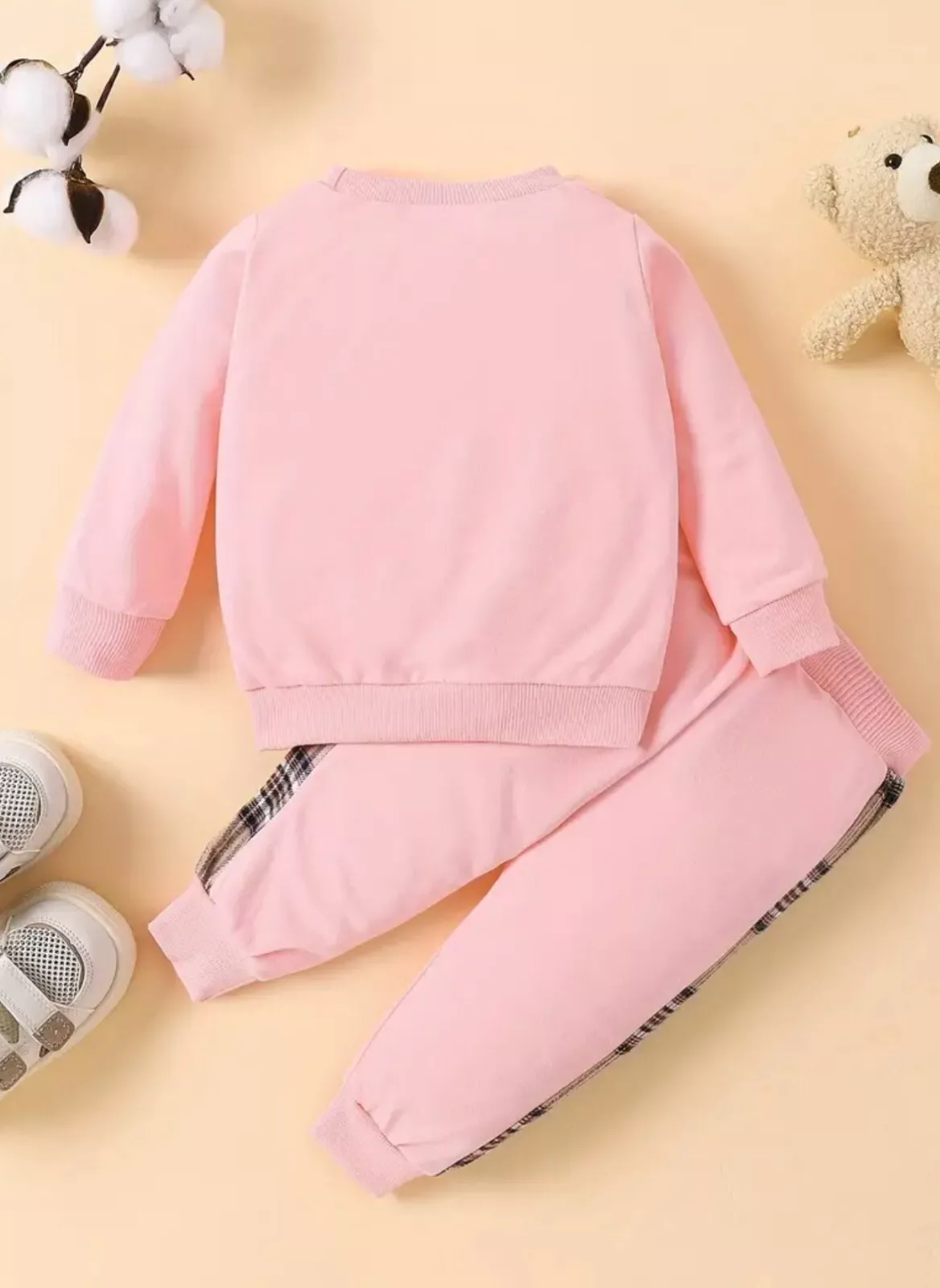 Baby Girls Sets with Bear Pink Grey Size 18-24 month