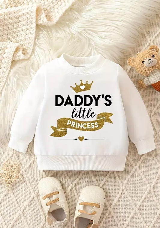 Sweatshirt for baby girls with long sleeves “Daddy’s Little Princess” Gift UK