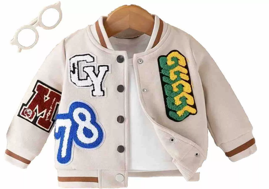 Stylish modern jacket for boys 2–3 years old, cream color, new with tags UK