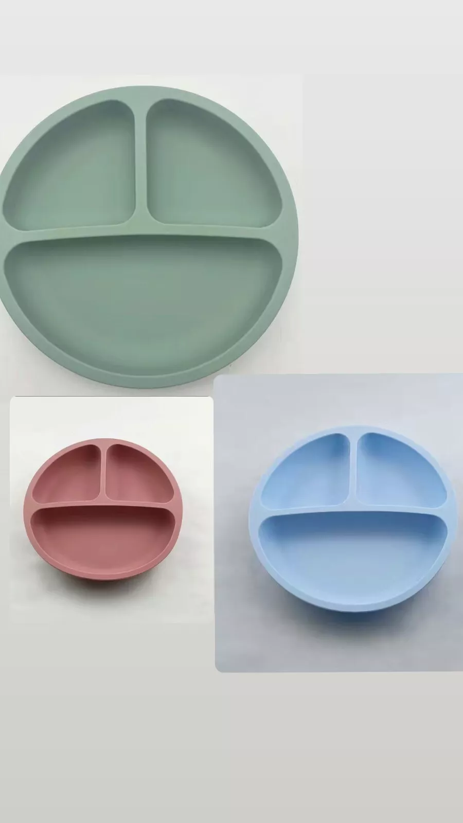 Silicone Safe Plates for Babies and Toddlers Blue, Pink, Green, Great Gift, UK