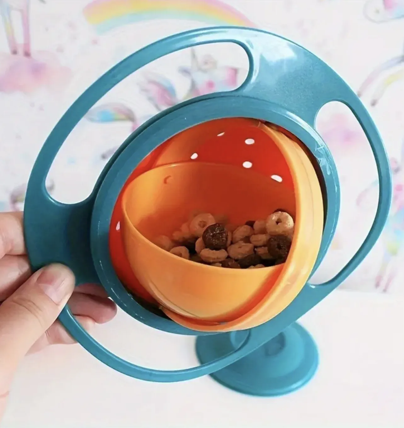 360 Gyro Rotate Feeding Bowl Gyro Bowl Universal Spill-Proof Bowl For Baby Kids