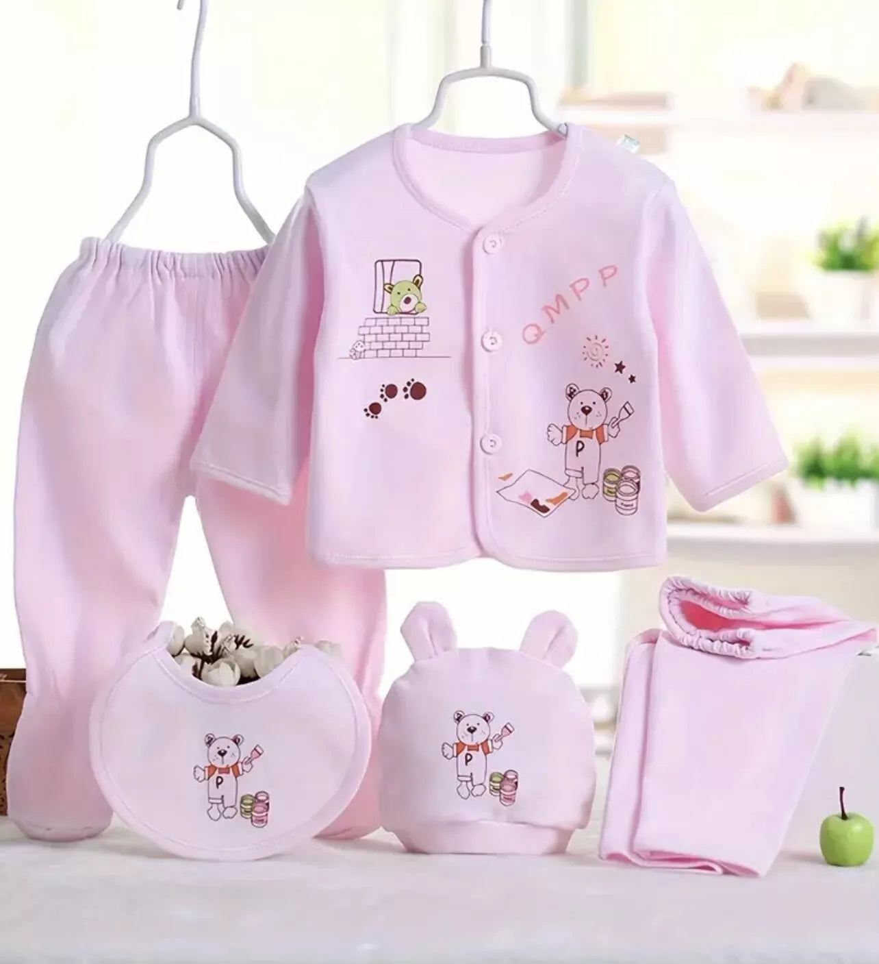 Set For Newborn Baby Girl Boy 5pcs 0-3 month